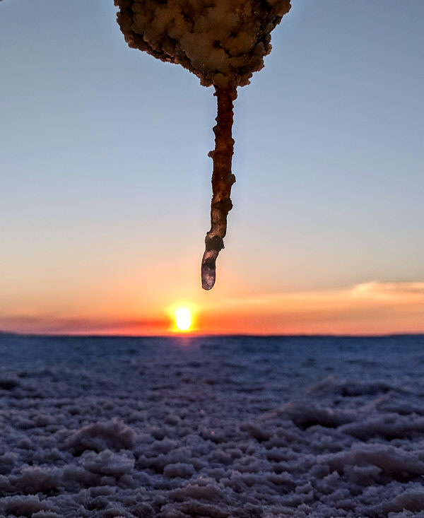 Salt stalactite